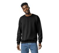 Gildan Fleece Crewneck Sweatshirt, Style G18000, Multipack Sudadera, Opaco, Negro (Black), S para Hombre