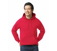 GILDAN Fleece Hoodie Sweatshirt, Style G18500, Multipack Sudadera con Capucha, Rosso, XXXL para Hombre