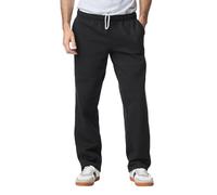 Gildan Pantalón Deportivo Abierto con Bolsillos, Negro, 27-32 para Hombre