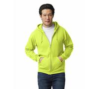 GILDAN Fleece Zip Hoodie Sweatshirt, Style G18600, Multipack Camisa, Verde de Seguridad, XL para Hombre