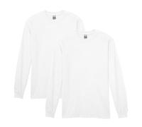 Gildan Heavy Cotton Long Sleeve T-Shirt, Style G5400, 2-Pack Camisa, Blanco, XL (Pack de 2) Unisex Adulto