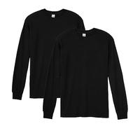 Gildan Heavy Cotton Long Sleeve T-Shirt, Style G5400, 2-Pack Camisa, Negro, 3XL (Pack de 2) Unisex Adulto