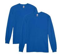Gildan Heavy Cotton Long Sleeve T-Shirt, Style G5400, 2-Pack Camiseta, Azul Cobalto, M (Pack de 2) para Hombre