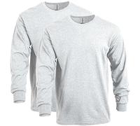 Gildan Heavy Cotton Long Sleeve T-Shirt, Style G5400, 2-Pack Camiseta, Gris cenizo, L (Pack de 2) Unisex Adulto