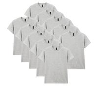 Gildan Heavy Cotton T-Shirt, Style G5000, Multipack Camiseta, Gris (Sport Grey), XXXXXL (Pack de 10) para Hombre