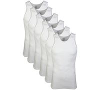 Gildan Men's A-Shirts 6 Pack, White, Large