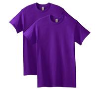 Gildan Men's Heavy Cotton Adult T-Shirt, 2-Pack, Purple, X-Large
