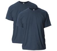 Gildan Men's Ultra Cotton T-Shirt, Style G2000, 2-Pack, Heather Navy, Large