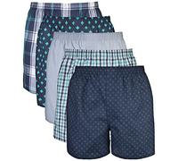 Gildan Men's Woven Boxer Underwear Multipack, Assorted Navy, Large