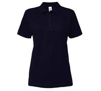 Gildan - Polo de manga corta de doble piqué para mujer (Grande (L)/Azul marino)