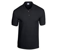 Gildan - Polo Jersey manga corta transpirable Modelo DryBlend Hombre Caballero - Verano/Ejercicio (2XL/Negro)