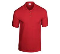 Gildan - Polo Jersey manga corta transpirable Modelo DryBlend Hombre Caballero - Verano/Ejercicio (Grande (L)/Rojo)