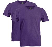 Gildan Softstyle Cotton T-Shirt, Style G64000, Multipack Camiseta, Morado Jaspeado (Paquete de 2), S (Pack de 2) para Hombre