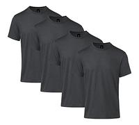 Gildan Softstyle CVC Short Sleeve T-Shirt, Style G67000/G64000cvc, Multipack Camiseta, Pitch Black Mist, L (Pack de 4) Unisex Adulto