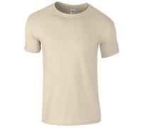 Gildan - Suave básica Camiseta de Manga Corta para Hombre - 100% algodón Gordo (Grande (L)) (Arena)