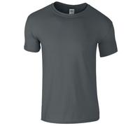 Gildan - Suave básica Camiseta de Manga Corta para Hombre - 100% algodón Gordo (Grande (L)) (Carbón)