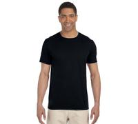 Gildan - Suave básica Camiseta de Manga Corta para Hombre - 100% algodón Gordo (Grande (L)) (Negro)