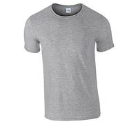 Gildan - Suave básica Camiseta de Manga Corta para Hombre - 100% algodón Gordo (L) (Gris Sport RS)