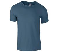 Gildan - Suave básica Camiseta de Manga Corta para Hombre - 100% algodón Gordo (Mediana (M)) (Azul Indigo)