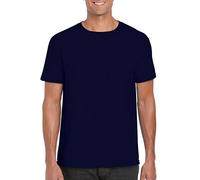 Gildan - Suave básica Camiseta de Manga Corta para Hombre - 100% algodón Gordo (Pequeña (S)) (Azul Marino)