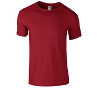 Gildan - Suave básica Camiseta de Manga Corta para Hombre - 100% algodón Gordo (Pequeña (S)) (Rojo Cardenal)