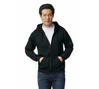 Gildan Sudadera con capucha, cremallera y forro polar, estilo G18600, Sudadera con capucha para Hombre, Black, XXL