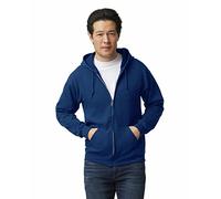 Gildan Sudadera con capucha, cremallera y forro polar, estilo G18600, Sudadera con capucha para Hombre, Navy, XL