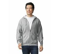 Gildan Sudadera con capucha, cremallera y forro polar, estilo G18600, Sudadera con capucha para Hombre, Sport Grey, XXL