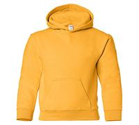 Gildan Sudadera con capucha juvenil, estilo G18500B, Oro, X-Small