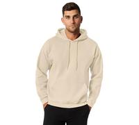 Gildan Fleece Hooded Sweatshirt, Style G18500 Sudadera con Capucha, Opaco, Blanco Crema, L para Hombre