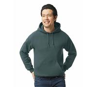 Gildan Fleece Hooded Sweatshirt, Style G18500 Sudadera con Capucha, Opaco, Dark Heather, L para Hombre