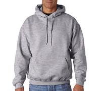 Gildan - Sudadera gruesa con capucha de combinación de tejidos Unisex (Pequeña (S)/Gris Sport)