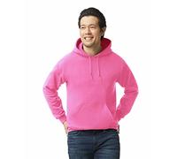 Gildan Fleece Hoodie Sweatshirt, Style G18500, Multipack Sudadera con Capucha, Rosa de Seguridad (Paquete de 1), Small Unisex Adulto