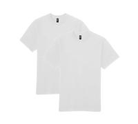 Gildan Camiseta, Estilo Gh000, Blanco (Paquete de 2), M para Hombre
