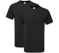 Gildan T-Shirt, 2-Pack, Style Gh000 Camiseta, Negro (Paquete de 2), L (Pack de 2) para Hombre