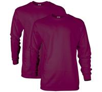 Gildan Ultra Cotton Long Sleeve T-Shirt, Style G2400, Multipack Camiseta, Granate (Paquete de 2), M (Pack de 2) para Hombre