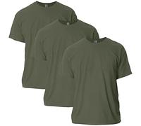 Gildan Ultra Cotton Style G2000 - Pack de 3 Camisetas para Hombre, Color Verde Militar