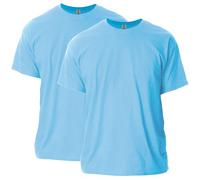 Gildan Ultra Cotton T-Shirt, Style G2000, Multipack Camiseta, Azul Claro (Paquete de 2), M (Pack de 2) para Hombre