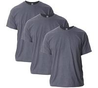 Gildan Ultra Cotton T-Shirt, Style G2000, Multipack Camiseta, Dark Heather (3 Unidades), XXL (Pack de 3) para Hombre