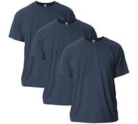 Gildan Ultra Cotton T-Shirt, Style G2000, Multipack Camiseta, Heather Navy (3 Unidades), L (Pack de 3) Unisex Adulto