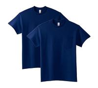 Gildan Ultra Cotton T-Shirt with Pocket, Style G2300, 2-Pack Camisa, Azul Marino, XL (Pack de 2) para Hombre