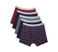 Gildan Underwear Boxer Briefs, Multipack Ropa Interior de Hombres, Azul Mezclado (Paquete de 5, Longitud más Corta), XL (Pack de 5)