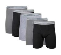 Gildan Underwear Boxer Briefs, Multipack Ropa Interior de Hombres, Negro/Antracita/Gris Deportivo (Paquete de 5), S (Pack de 5)