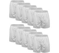 Gildan Underwear Boxers, Multipack Bóxer, Blanco (Paquete de 10), Large (Pack Hombre