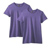Gildan Women's Softstyle Cotton T-Shirt, Style G64000L, 2-Pack, Heather Purple, Medium