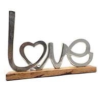 Gilde Alu Schriftzug LOVE auf Holzblase 48195