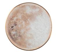GILDE Cuadro LED Moon - Lienzo redondo con patrón, gris y blanco, diámetro 70 cm, áspero, luna
