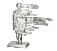 GILDE Escultura de Aluminio - Diseño de Mujer - Plata - Altura 38 cm x Ancho 36 cm
