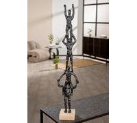 GILDE Escultura de Escultura de espirito de Equipo de Resina Negra Texturizada, 69 cm de Alto, 13 cm de Ancho, 9 cm de Profundidad, Forma de Persona