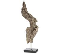 Gilde Escultura de raíz de árbol marrón Natural sobre Base Negra H 69 cm